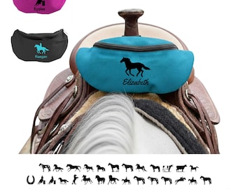Personalized Insulated Nylon Pommel Saddle Bag, Custom Pommel Bag, Saddle Bag, Horse Bag, Saddle Pouch, Name on Horse Bag