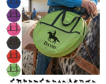 Personalized Horse Rope Lariat Bag, Rodeo Rope Bag, Roping Horse Bag, Horse Event Award, Rodeo Award, Custom Rope Bag, Horse Awards