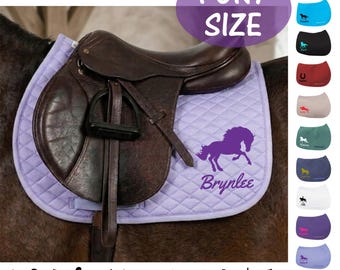 Personalized Pony Size Saddle Pad, Horse gift, Kids English Saddle Pad, Youth All Purpose Saddle Pad, Custom Pony Pad, Horse Awards