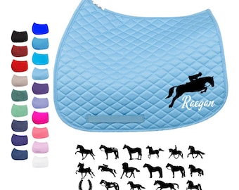 Personalized Horse Saddle Pad,Horse gift, English Saddle Pad, All Purpose Saddle Pad, Dressage Saddle Pad, Custom horse Pad, Equestrian gift