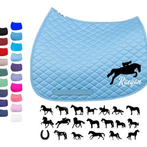 Personalized Horse Saddle Pad,Horse gift, English Saddle Pad, All Purpose Saddle Pad, Dressage Saddle Pad, Custom horse Pad, Equestrian gift
