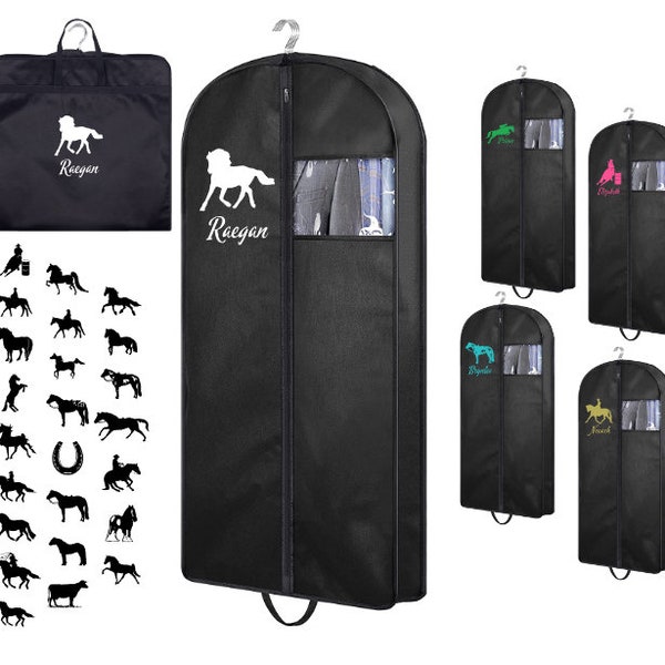 Horse Garment Bag, horse show garment bag, personalized garment bag, horse show clothes, horse bag, monogram garment bag, custom garment bag