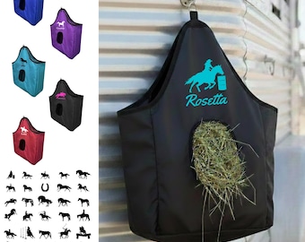 Personalized Hay Bag, Hay Feeder, Custom Hay Bag, Horse Trailer Accessories, Horse Show Bag, Rodeo Bag, Horse Show Accessories, Horse Award