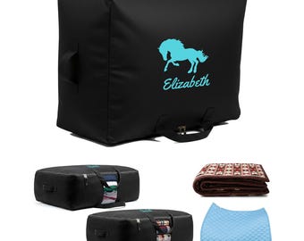 Personalized Saddle Pad Storage Bag, Multipurpose Horse Bag, Personalized Horse Supply Bag, grooming bag, Horse Awards