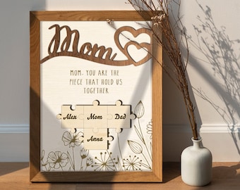 Custom Mothers Day Puzzle Sign | Mom You are the Piece that holds us together | Mothers day gift | Personalized for Mom