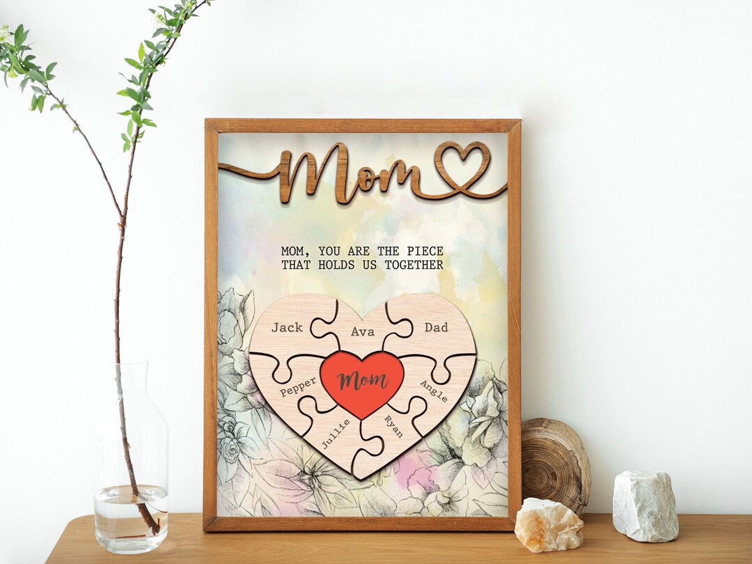 Personalized Mother's Day Puzzle Sign, Mother's Day Gift From Kids ...