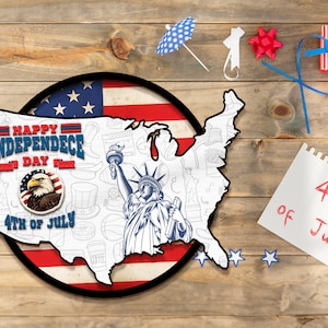 July 4th Decor, 4th of July decor, Tiered tray decor, patriotic decor, USA decor, Independence Day decor, god bless America, mini signs