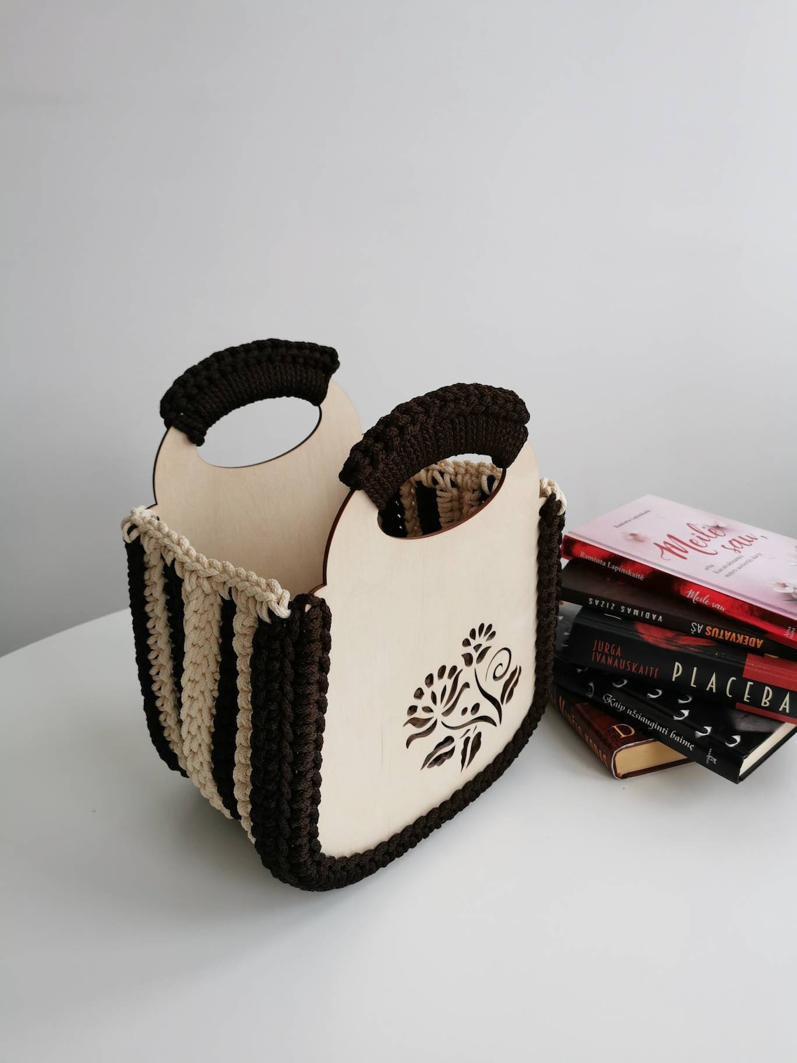 Handbag / Magazine / Bookcase Crochet Retro Style Detail - Etsy