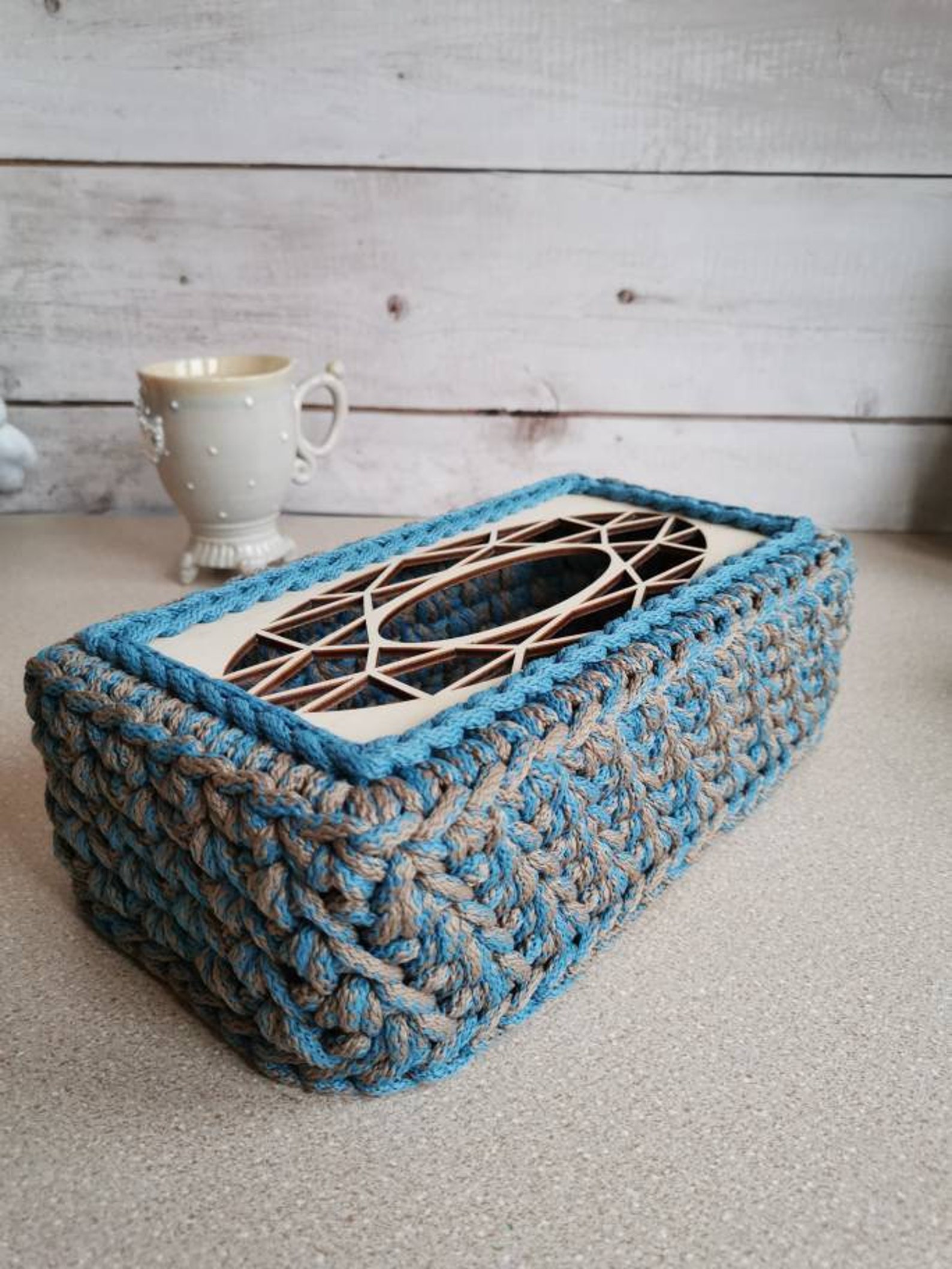 2 psc rechteckige Schachtel für Servietten Set aus Holzboden | Etsy