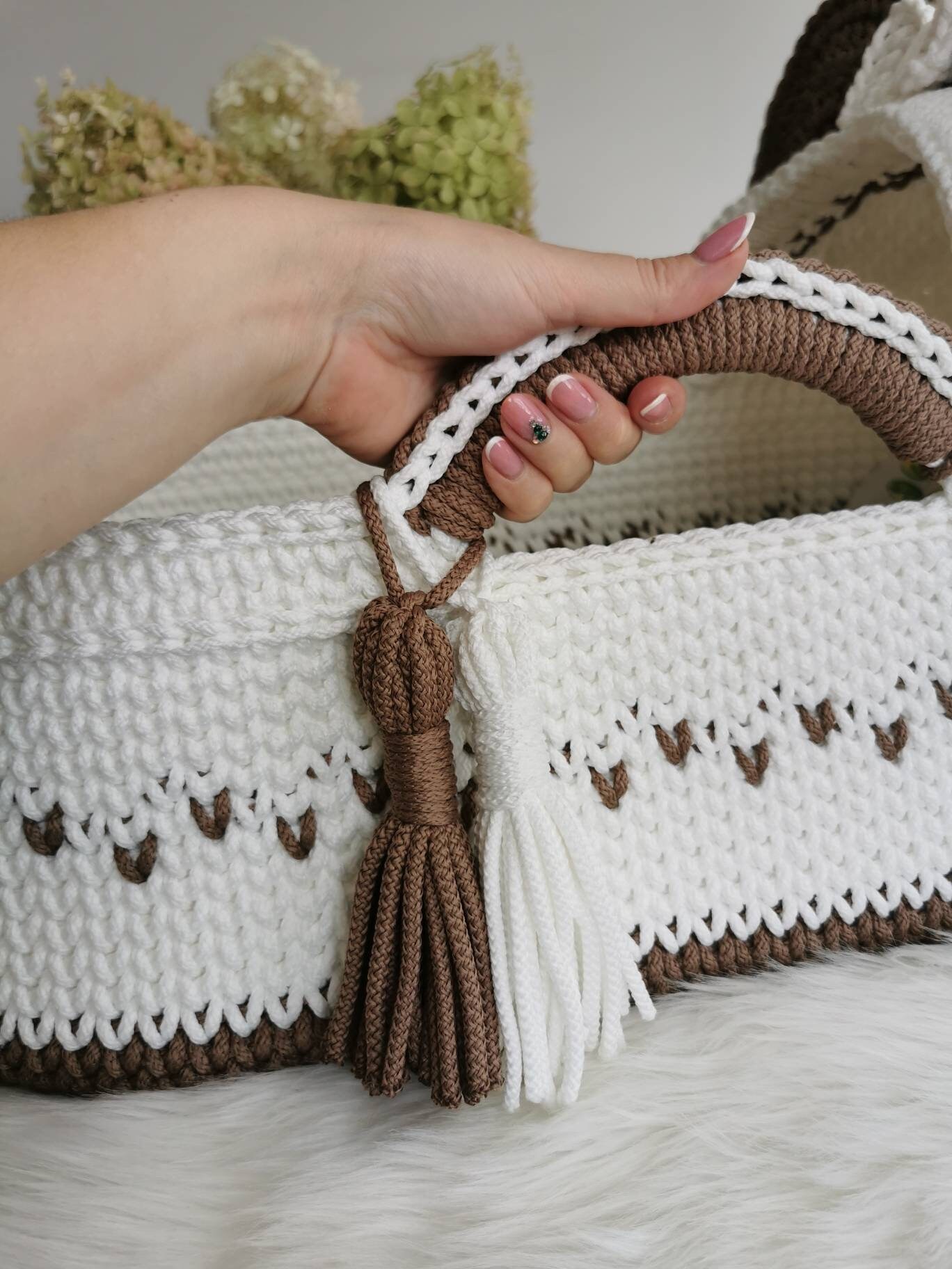 Crochet Baby Basket Pattern Pdf Pattern Moses Basket Etsy