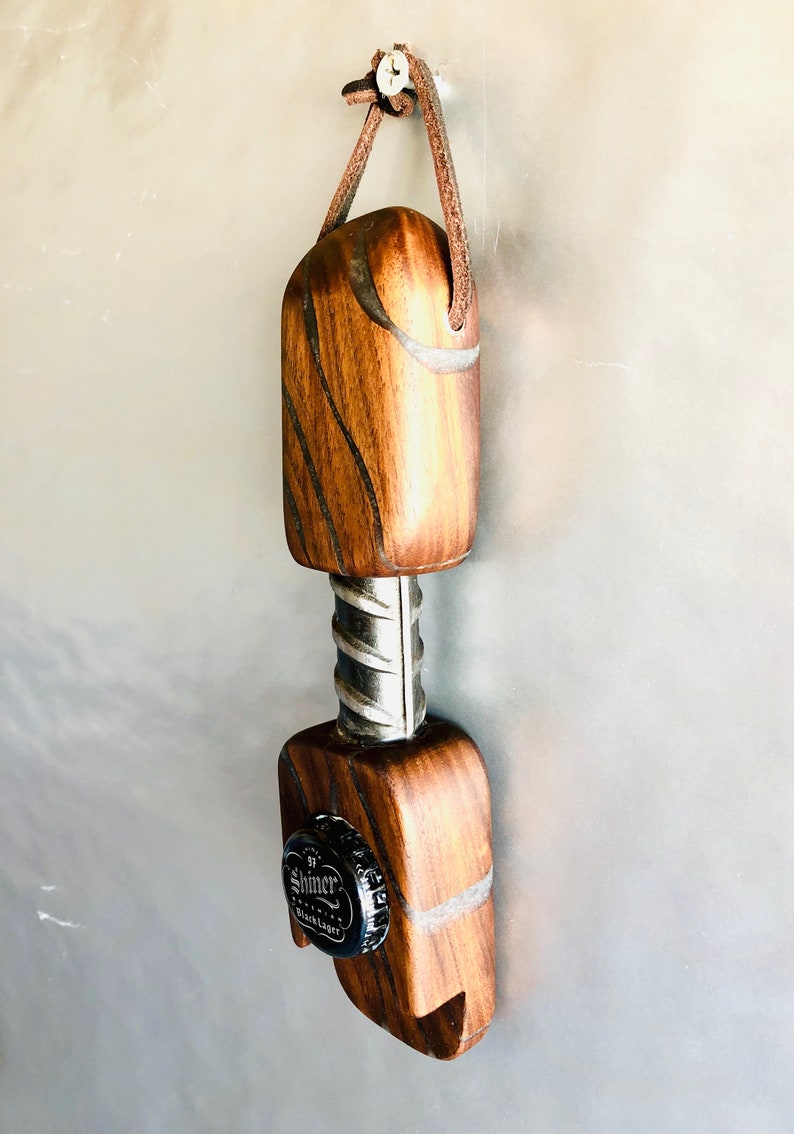 Handmade Rebar Bottle Opener Figured Walnut w/ Gun Metal Etsy