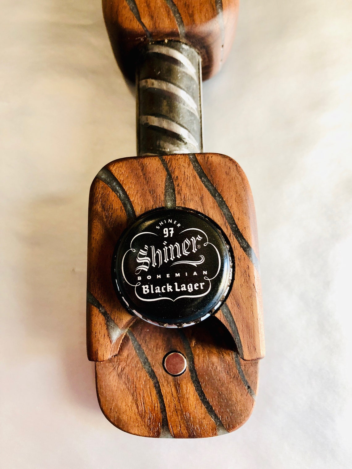 Handmade Rebar Bottle Opener Figured Walnut w/ Gun Metal Etsy