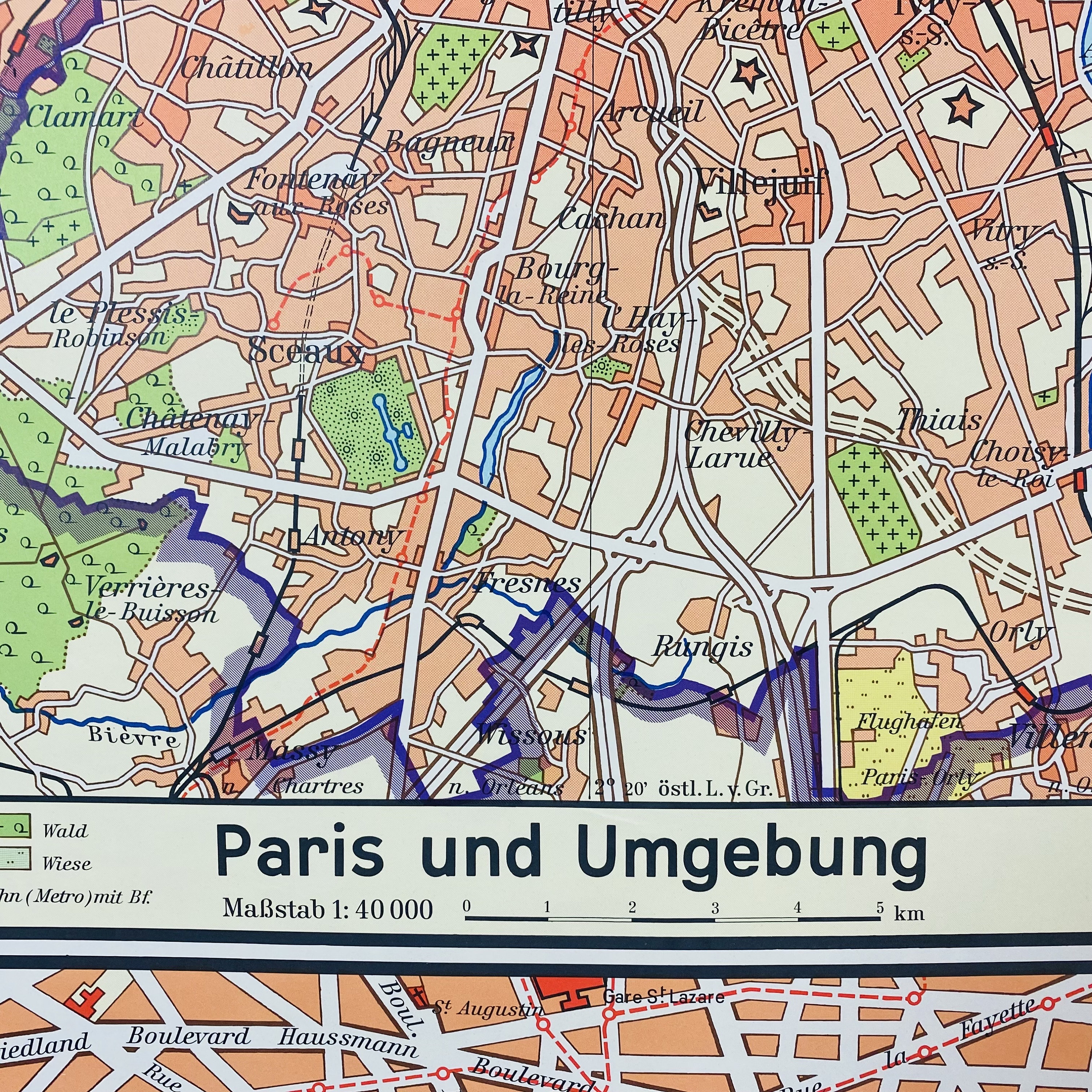Carte Scolaire Ancienne De Paris Capitale - Format 72 X 60 Cm - Neuf