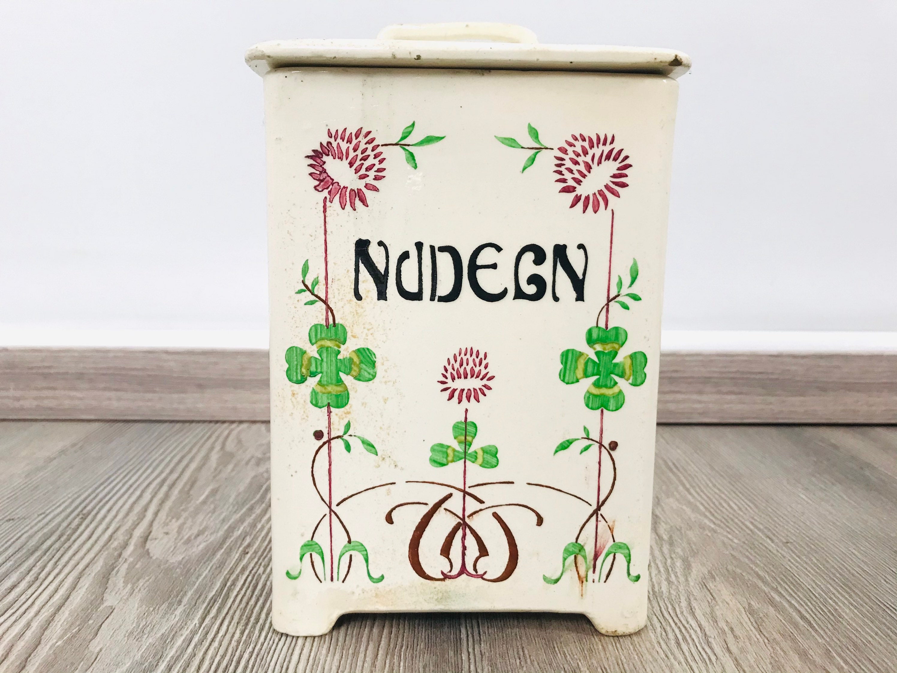 Cajas de almacenamiento antiguo 4 Set Art Nouveau | Etsy