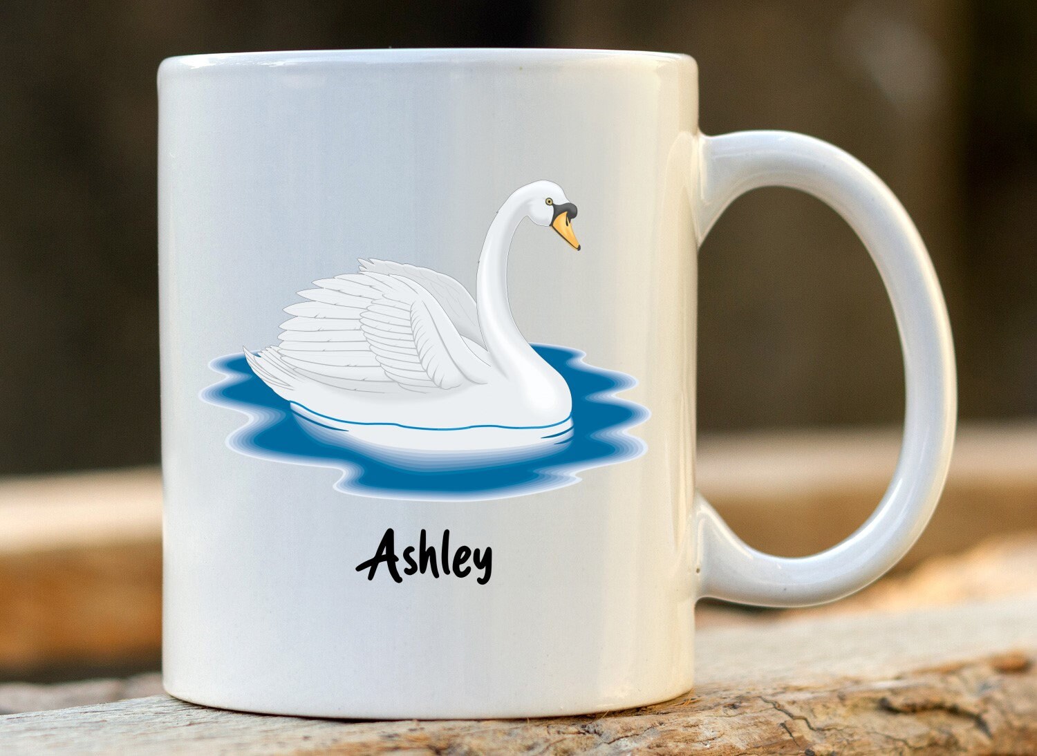 Personalized Swan Mug Swan Gift Swan Cup Swan Present Swan Etsy