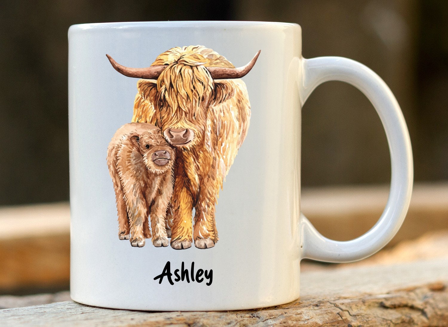 Custom Highland Cow Mug Highland Cow Gift for Her Cute Etsy