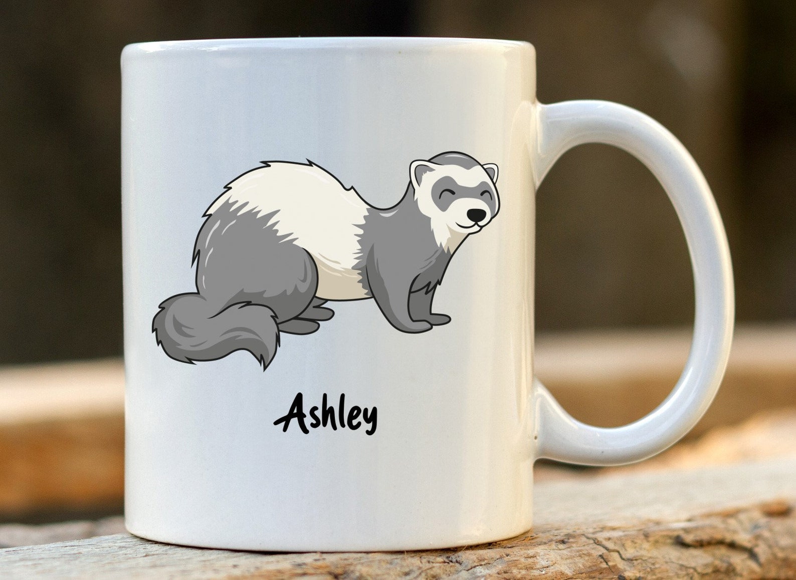 Custom Ferret Mug Ferret Gift for Her Cute Ferret Cup Etsy