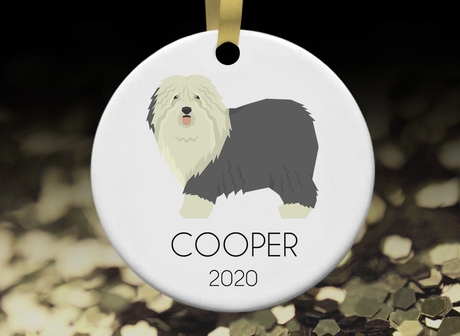 Old English Sheepdog Christmas Ornament Old English Sheepdog Etsy