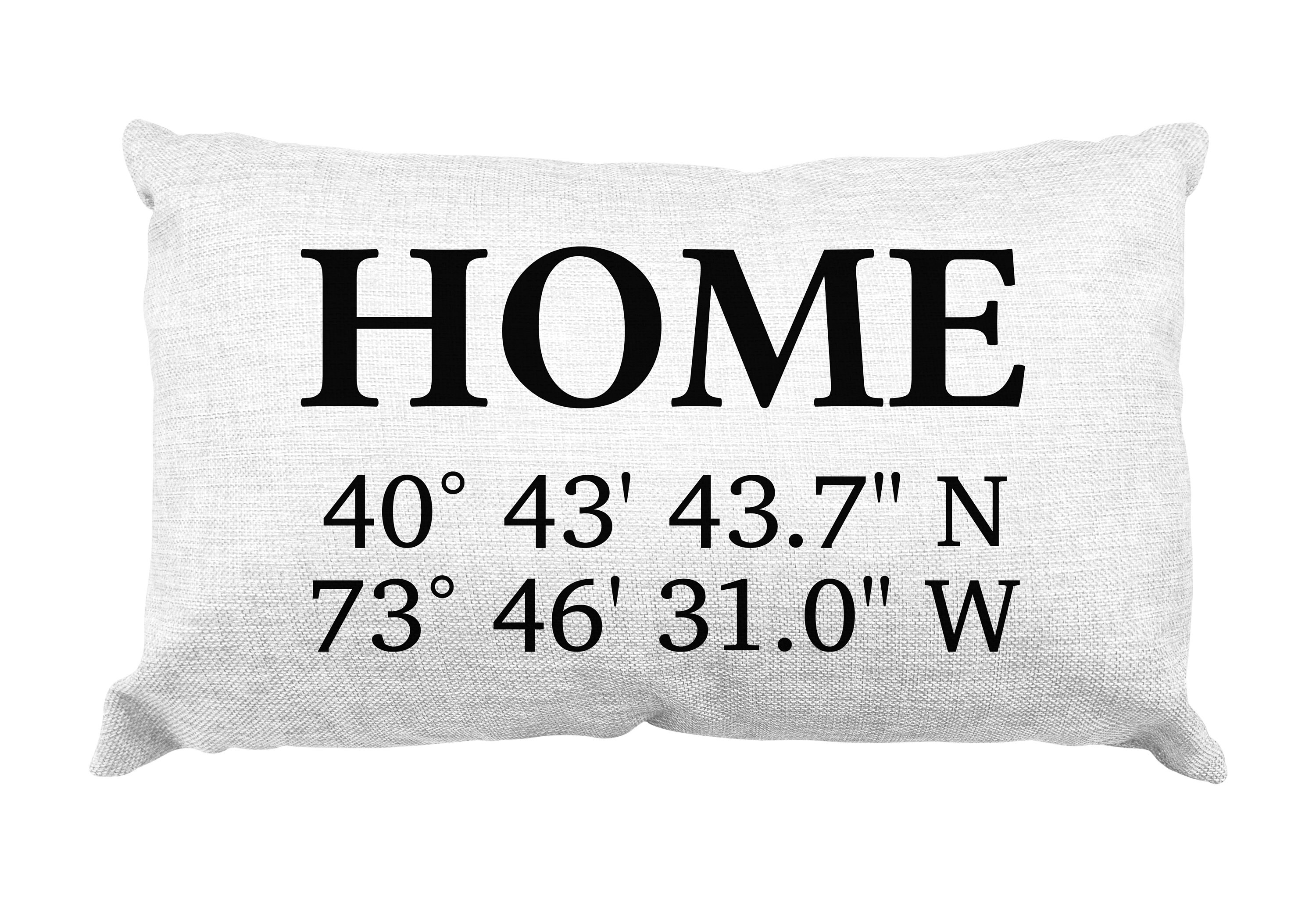 Custom Coordinates Pillow Longitude Latitude Pillow GPS Etsy