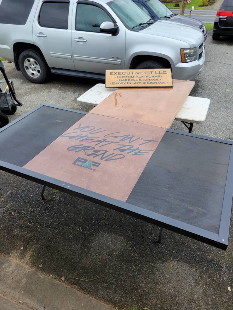 4x8 Custom Deadlift Platform with Rack Extension, Lifting Platform