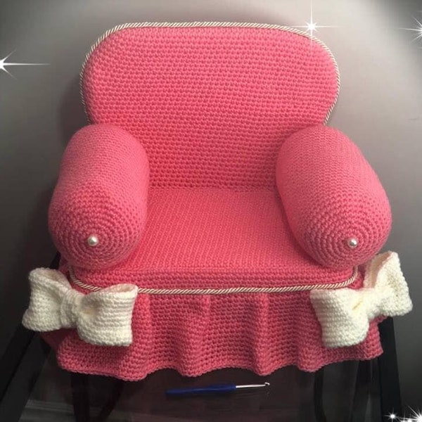 Amigurumi armchair, armchair crochet pattern, armchair toy, baby shower gift