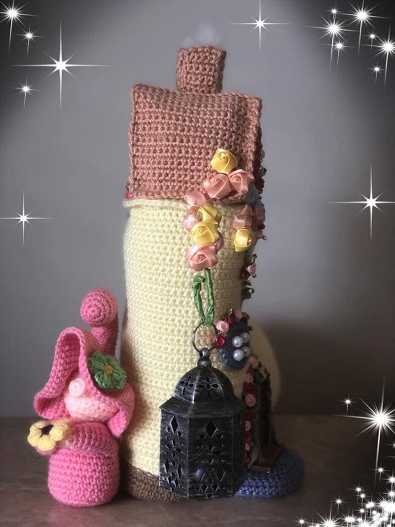 Crochet amigurumi toy, crochet pattern, Fairy House Boot and the Flower Wee Watcer image 3