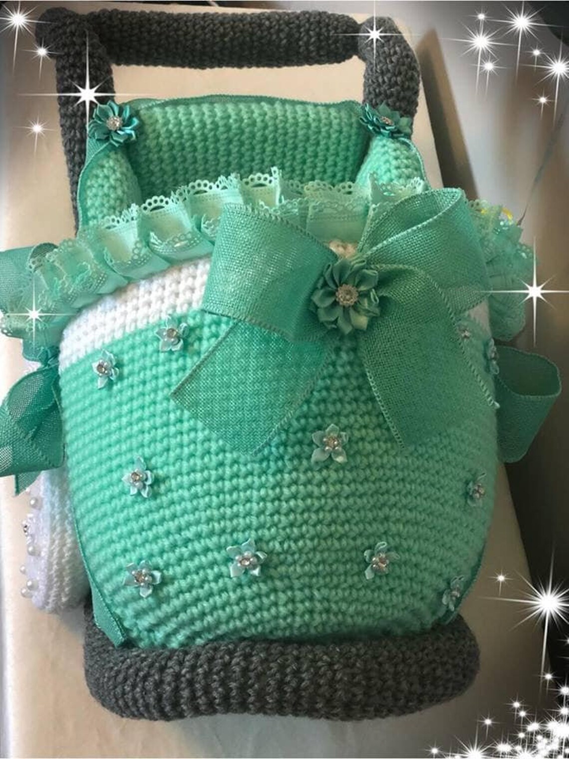 Crochet Baby Stroller Baby Shower Gift/centerpiece Baby Etsy