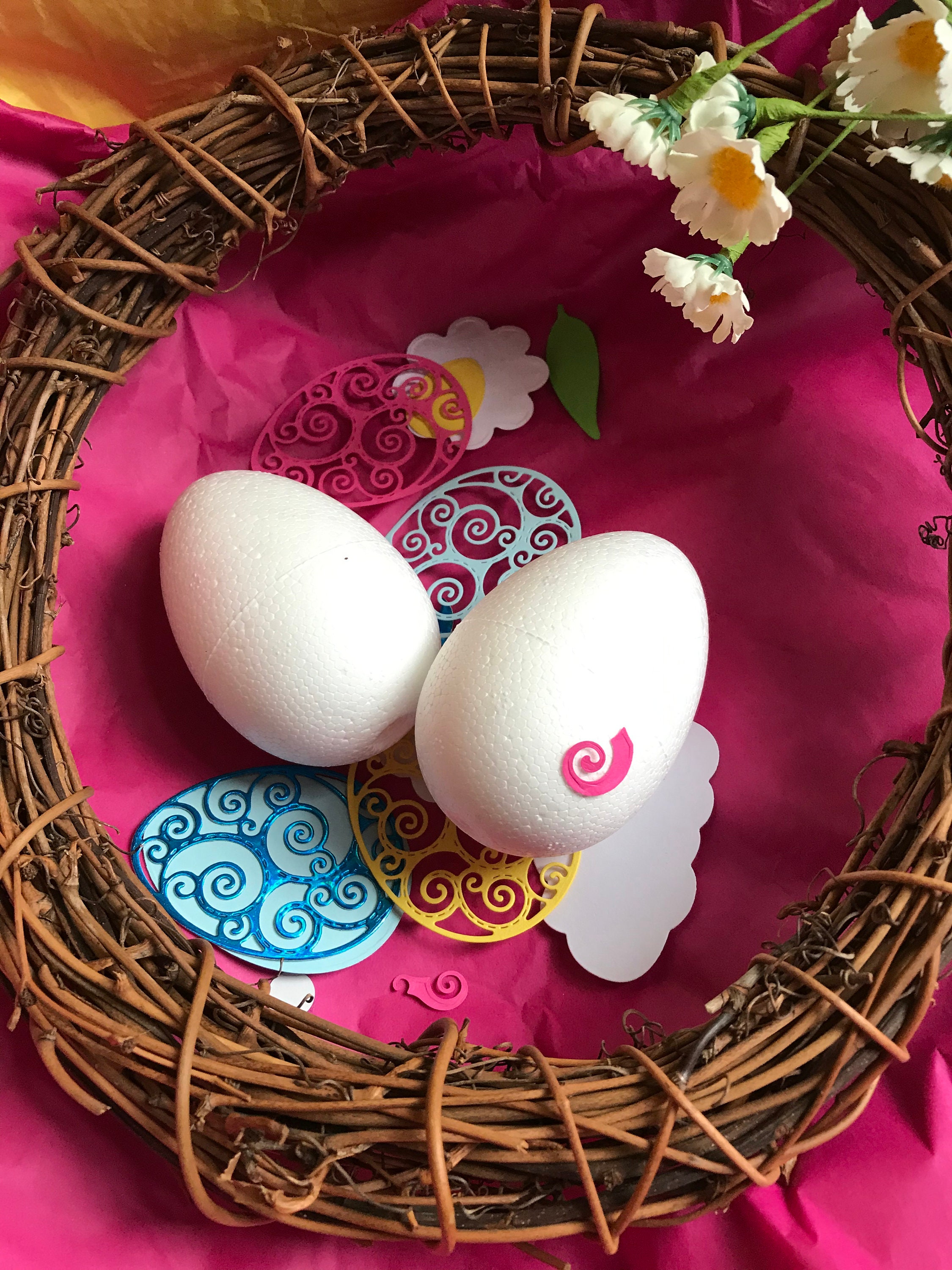 Five Polystyrene Eggs for Decorating 80mm Easter Crafts Pack Etsy