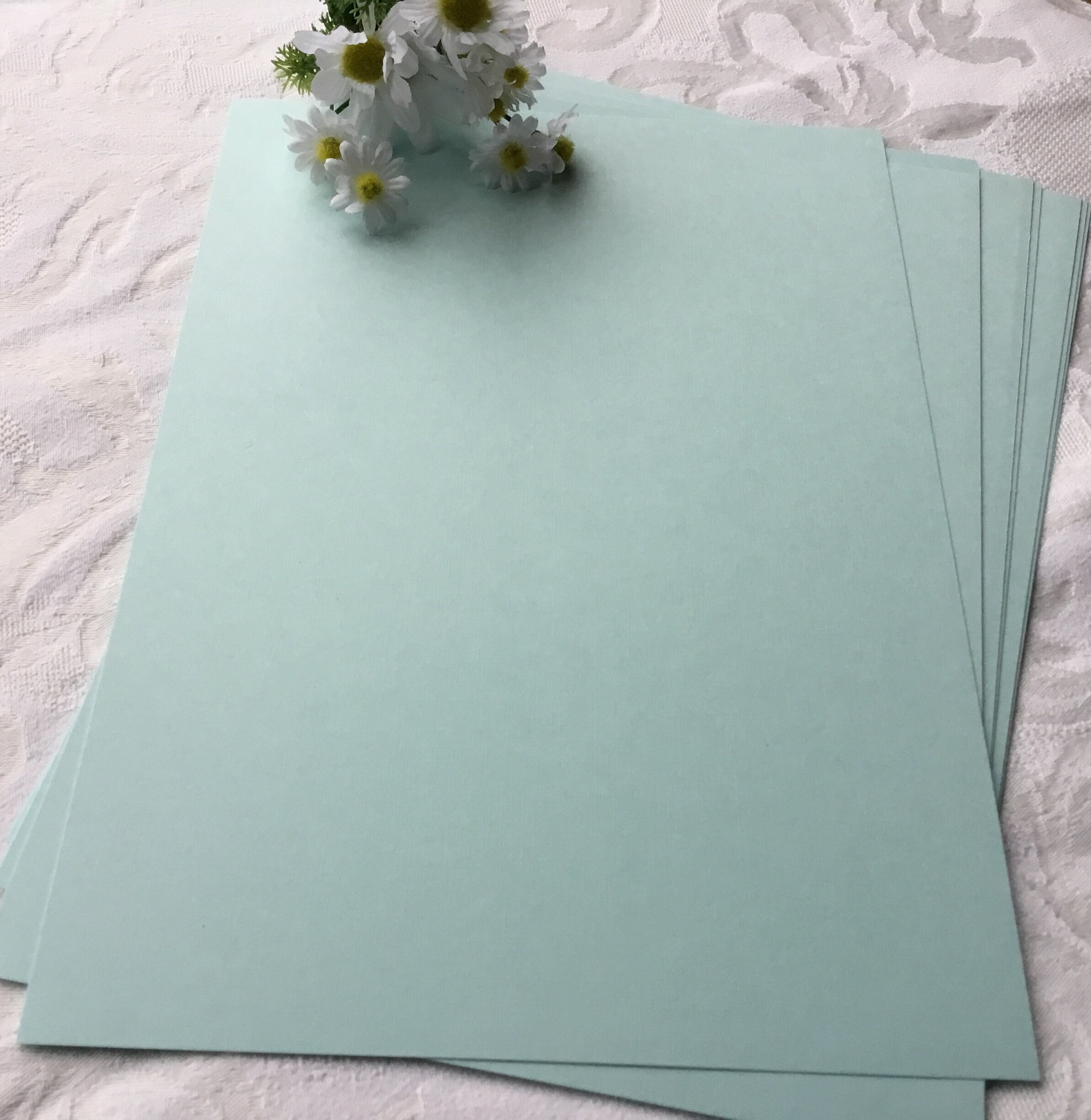 A4 Cardstock Linen Finish 230gsm Sky Blue 5 Sheets Etsy UK