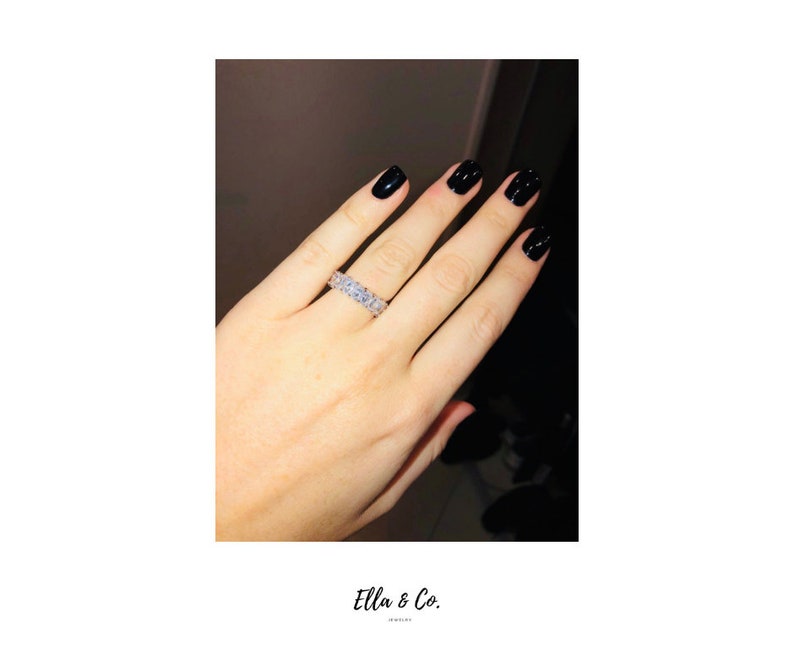 Stackable ring Simulated Diamond Ring Wedding Band Silver Plated Ring Gift For Her Women CZ Engagement Ring Sicily Ring Band