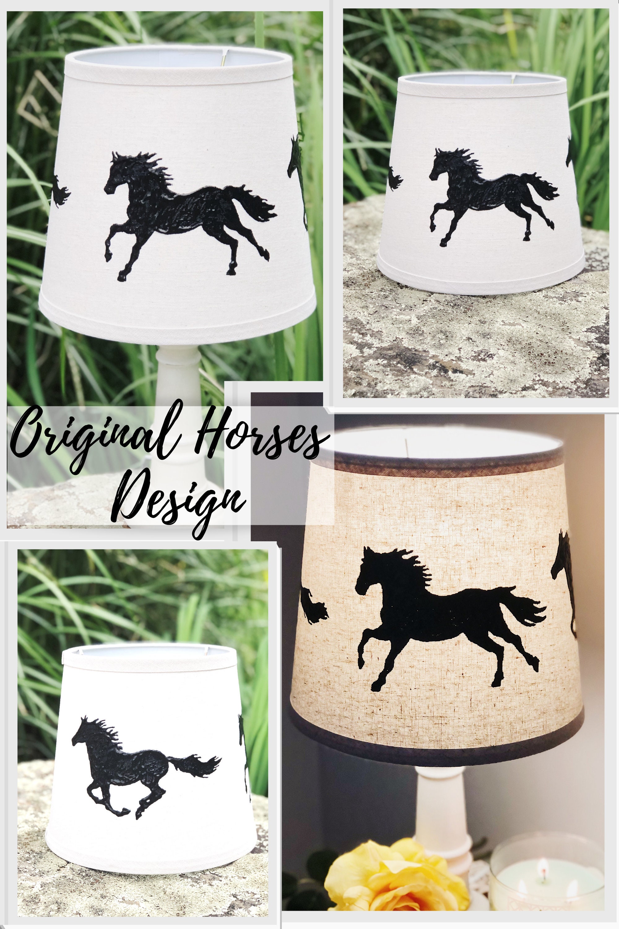 Horse Silhouette Lamp Shade Horse Lamp Shade Horse Lamp Etsy