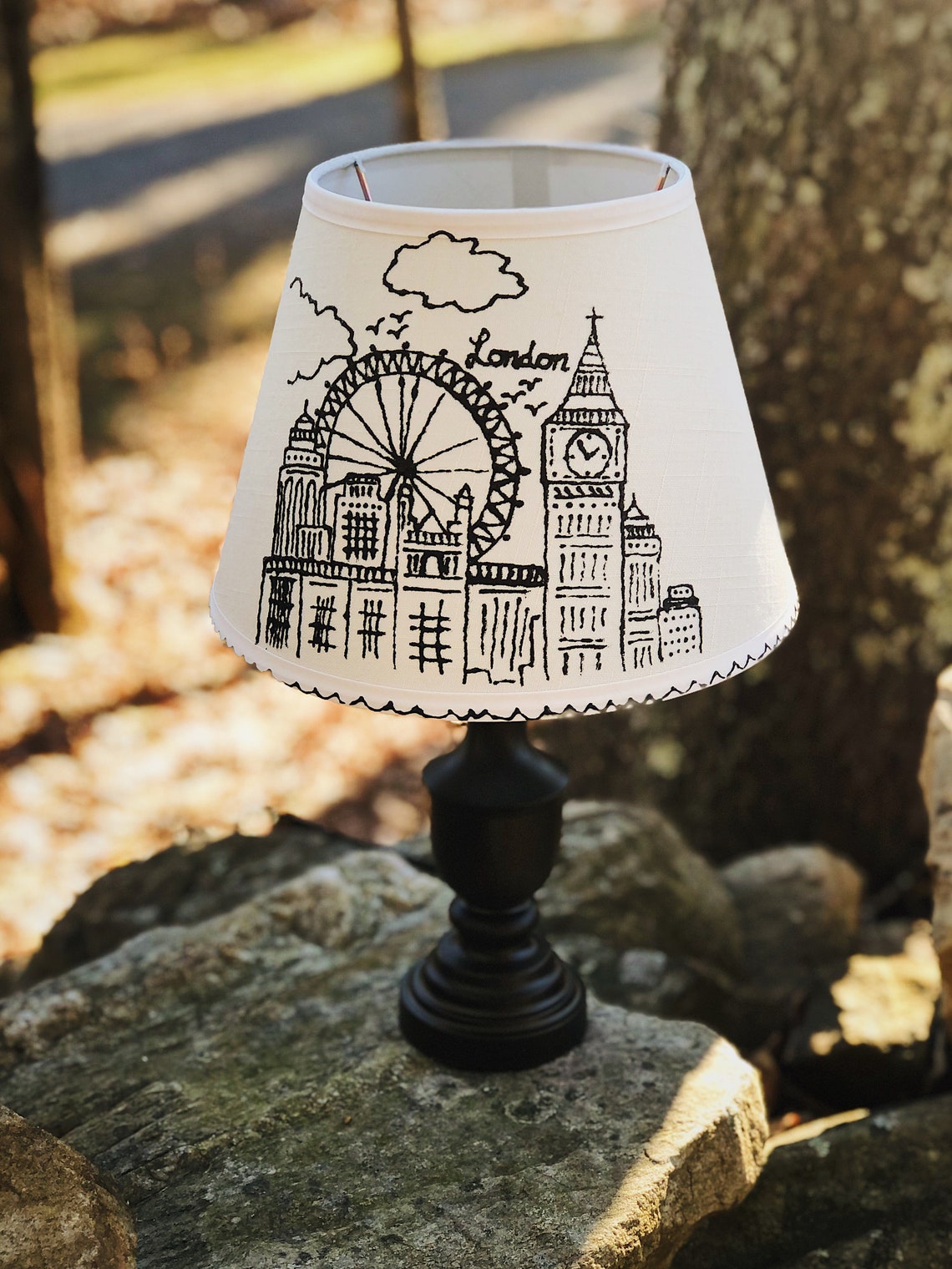 London Lamp London Lamp Shade Skyline Lamp City Skyline Etsy