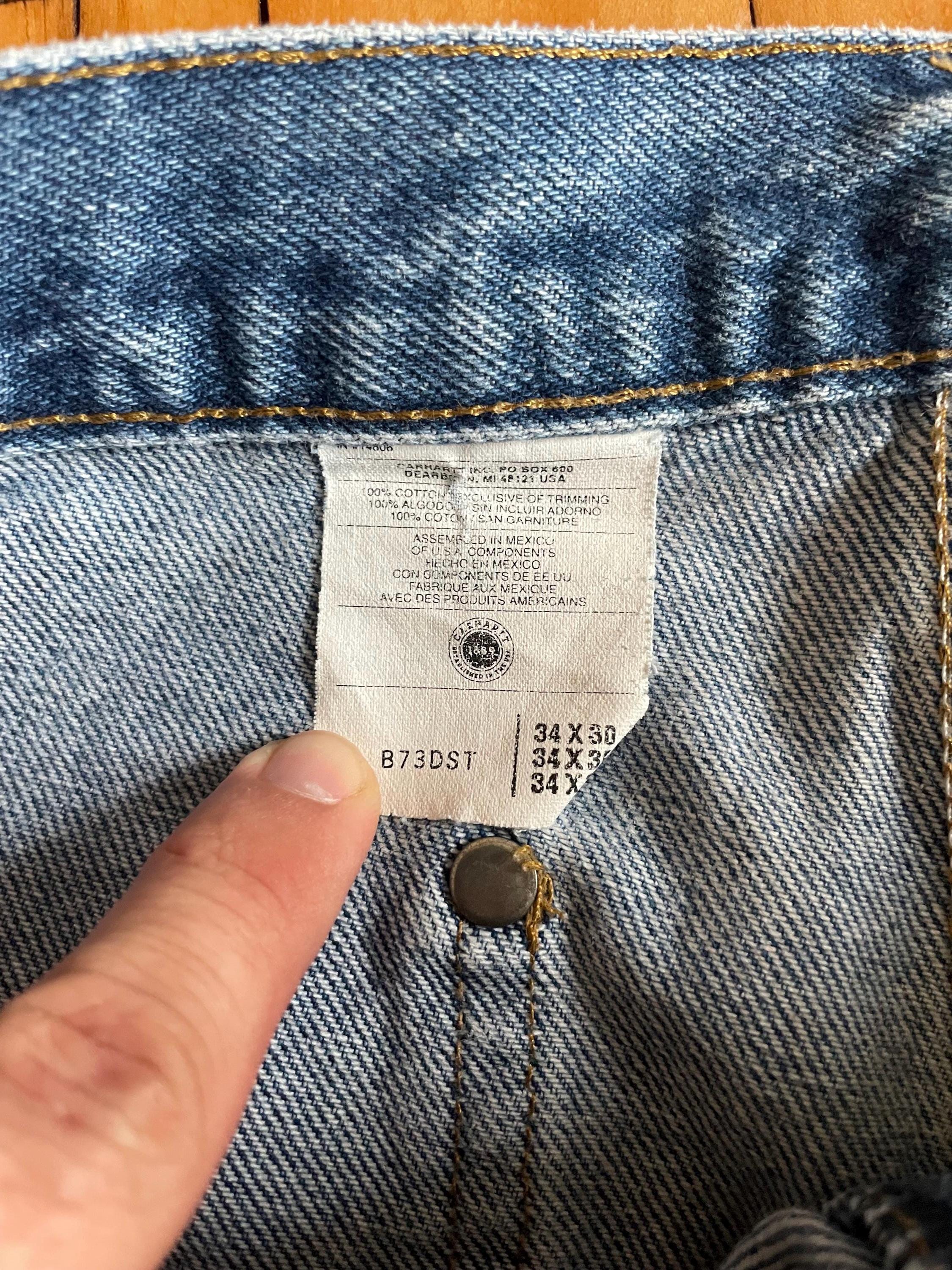 Vintage Carhartt Double Knee Jeans 32x30 Made in Mexico Streetwear 