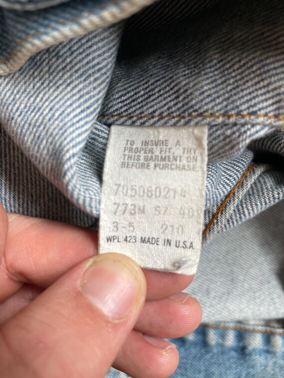Vintage 1970s 1980s Levi’s Denim Jean Trucker Jac… - image 4