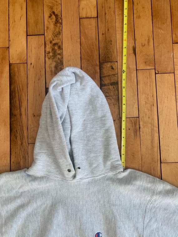 Vintage 1990s Y2K Champion Reverse Weave Hoodie Gray XL Made