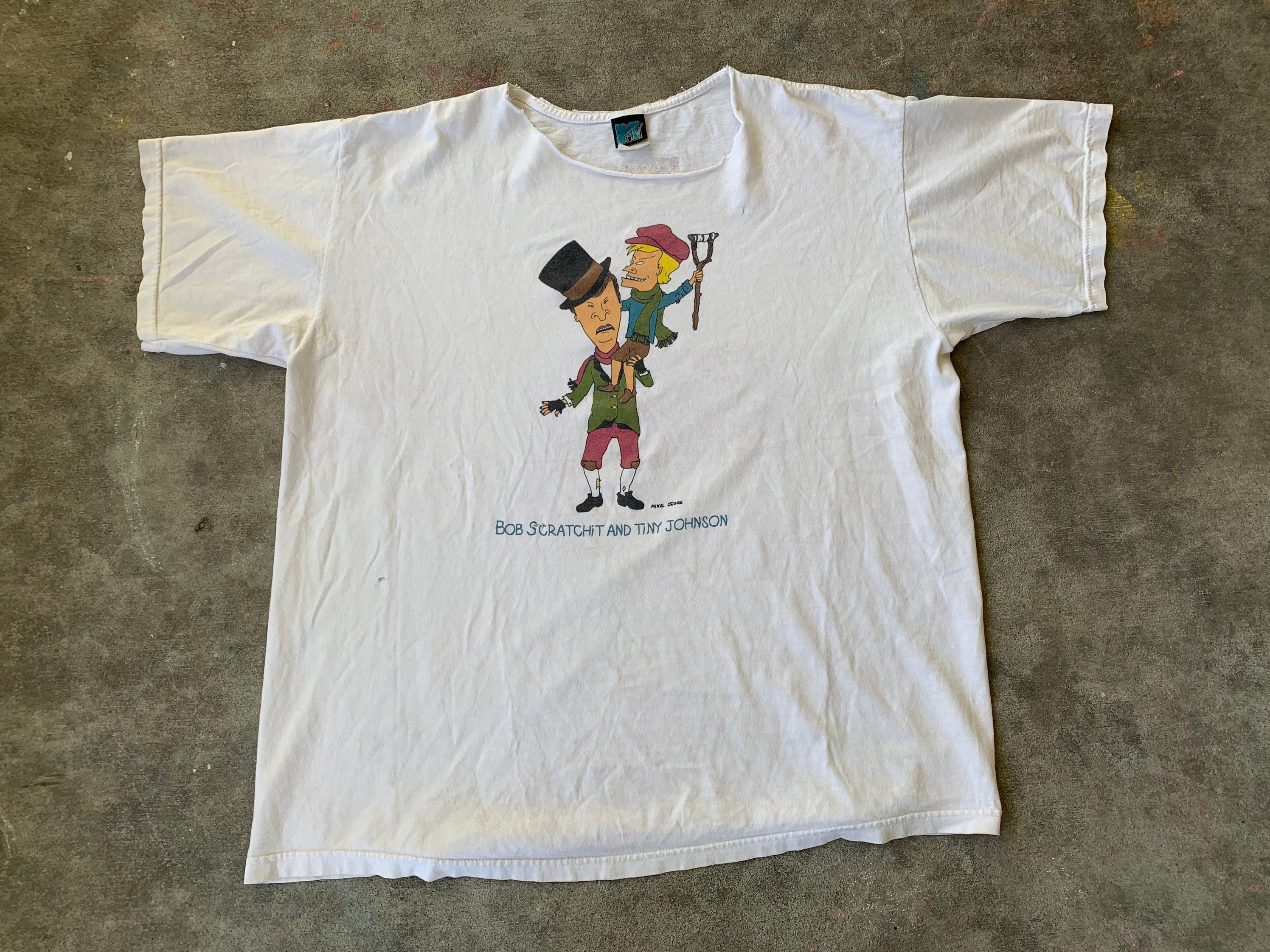 Vintage 1990s DISTRESSED Beavis and Butthead T Shirt MTV Mike