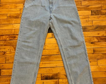 Vintage 1990s Levi’s Silvertab Men’s Jeans 35x31 Made in USA Light Wash Jeans Skater Skateboarding Grunge Nu Metal Punk Fashion Denim Baggy