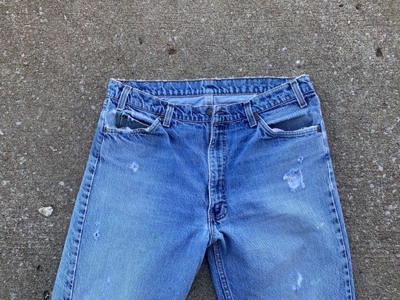 Vintage 1970s 1980s Distressed Levis 505 Denim Je… - image 1