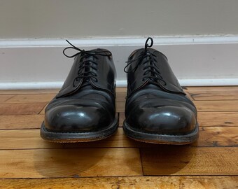 Vintage NOS 70s 80s Craddock Terry Black Oxford Derby Lace up