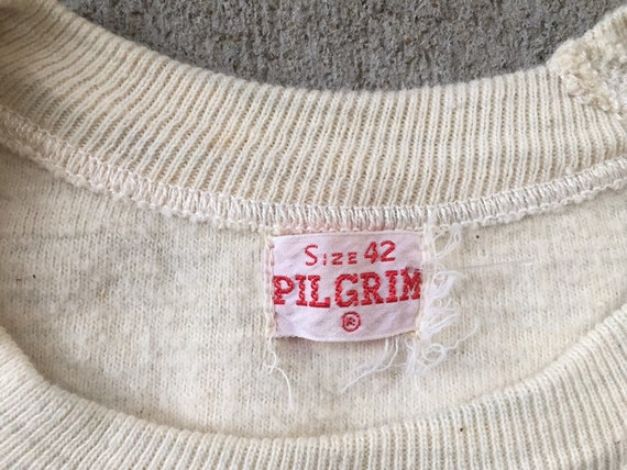 Vintage 1950s 1960s Pilgrim Thermal Shirt Oatmeal Heather Large 42