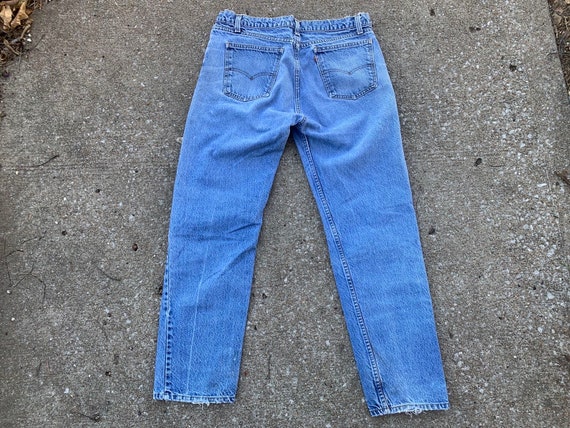 Vintage 1970s 1980s Distressed Levis 505 Denim Je… - image 3