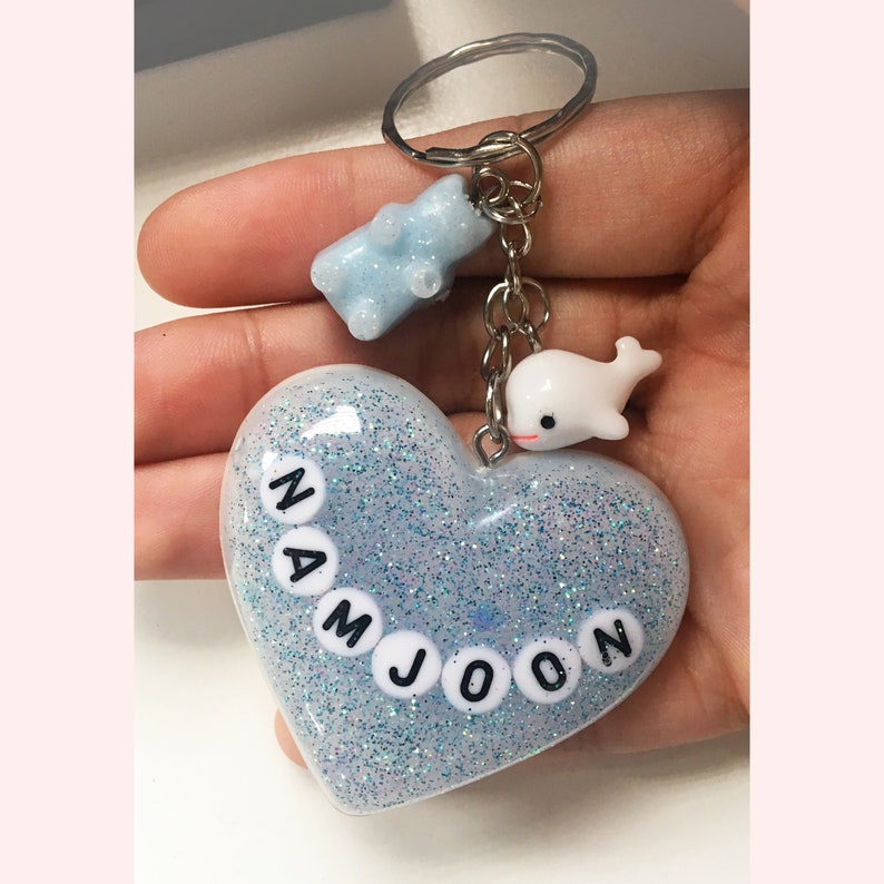 KPOP Custom Kpop Resin Heart Keychains Etsy