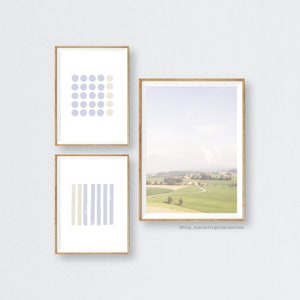 Swiss Soft Minimalist and Modern Wall Art Gallery, set of 3, Abstract  and Geometric Printable Art, Instant download, Large digital poster