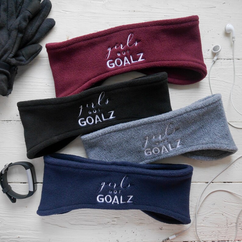 navy blue fleece headband