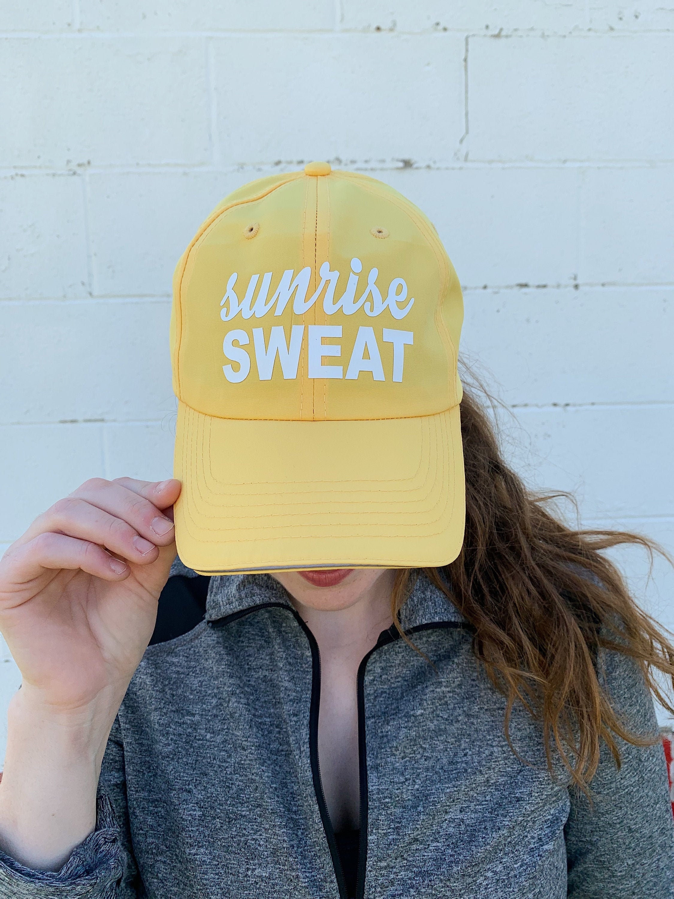 Sunrise Sweat Yellow Workout Hat Womens Fitness Hat gym Etsy