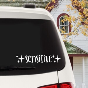 Sensitive Car Decal, Sensitive Sticker, Sensitive Decal, Sensitive Bumper Sticker, I&#39;m Sensitive Decal, Fun Car Decal, Funny Car Decal