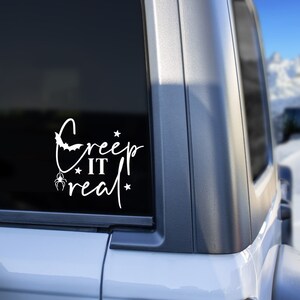 Kruip het echte auto sticker, kruip het echte sticker, griezelige sticker, griezelige sticker, leuke auto sticker, Goth auto sticker, Goth sticker, griezelige stickers