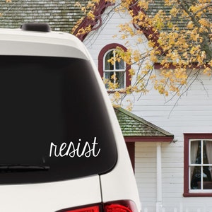 Widerstehen Auto Aufkleber, Widerstand Auto Aufkleber, Widerstand Aufkleber, Widerstand Aufkleber, Feminismus Aufkleber, dennoch sie beharrt, widerstehen Aufkleber