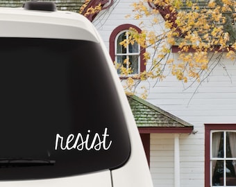 Resist Car Decal, Resistance Car Decal, Resist Sticker, Resistance Sticker, Feminism Decal, Nevertheless She Persisted, Resist Stickers