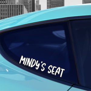 Reserved Seat Decal, This Seat Belongs To Decal Sticker, Girlfriend Car Sticker, Boyfriend Car Sticker, My Seat Decal, Dashboard Car Decal